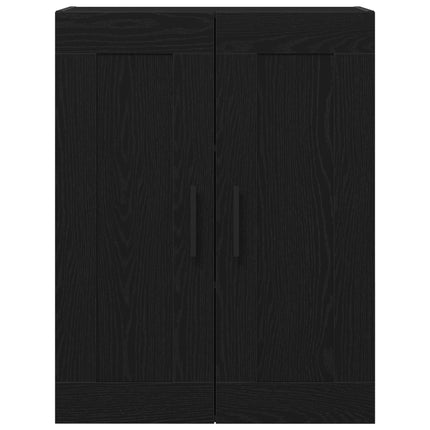 Väggmonterat skåp Svart Ek 69,5 x 34 x 90 cm Konstruerat trä