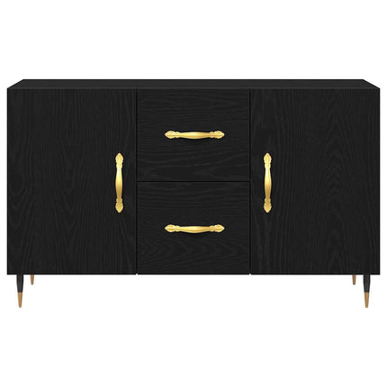 Sideboard Svart Ek 100 x 36 x 60 cm Konstruerat trä