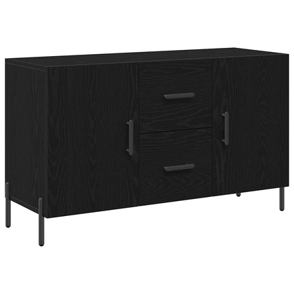 Sideboard med låda Svart Ek 100 x 36 x 60 cm Konstruerat trä
