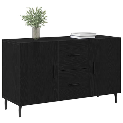 Sideboard Svart Ek 100 x 36 x 60 cm Konstruerat trä
