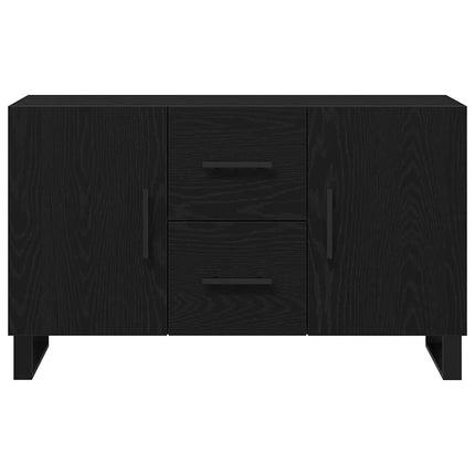 Sideboard Svart Ek 100 x 36 x 60 cm Konstruerat trä