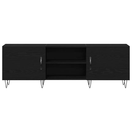 TV-bänkset 150 x 30 x 50 cm Svart Ek Konstruerat trä