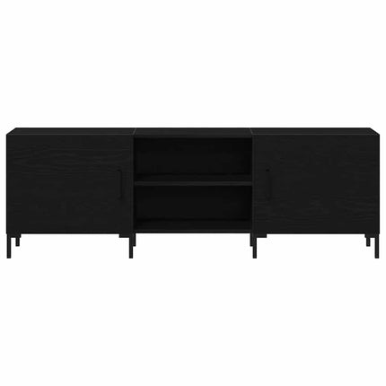 TV-bänkset Svart Ek 150 x 30 x 50 cm Konstruerat trä