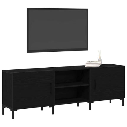 TV-bänkset Svart Ek 150 x 30 x 50 cm Konstruerat trä