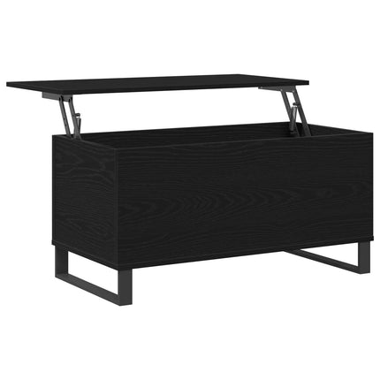 Kaffeebord Svart Ek 90 x 44,5 x 45 cm Konstruerat trä