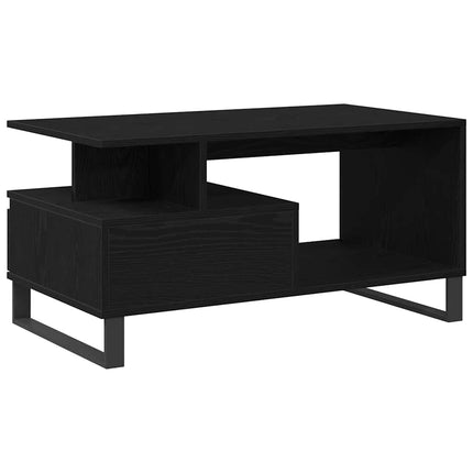 Kaffeebord Svart Ek 90 x 49 x 45 cm Konstruerat trä