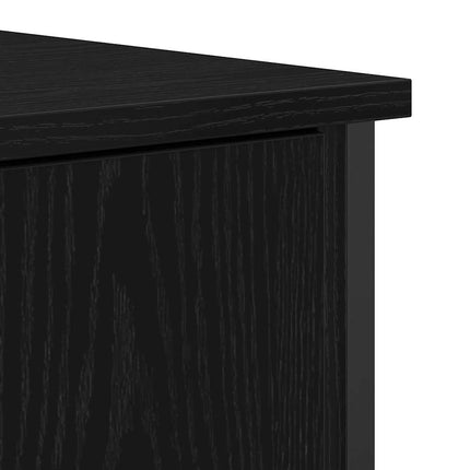 Sideboard Svart Ek 70 x 30 x 80 cm Konstruerat trä