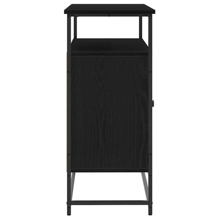 Sideboard Svart Ek 100 x 35 x 80 cm Konstruerat trä
