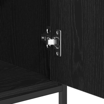 Sideboard Svart Ek 69 x 35 x 80 cm Konstruerat trä