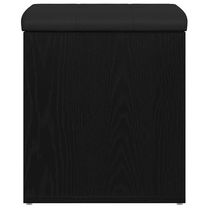 Förvaringsbänk Svart Ek 42 x 42 x 45 cm Konstruerat trä