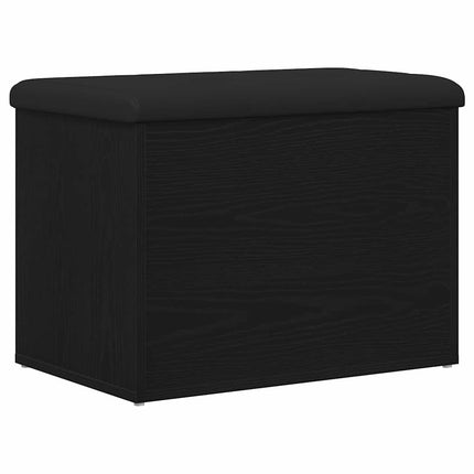 Förvaringsbänk Svart ek 62 x 42 x 45 cm Konstruerat trä