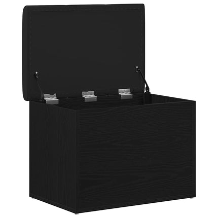 Förvaringsbänk Svart ek 62 x 42 x 45 cm Konstruerat trä