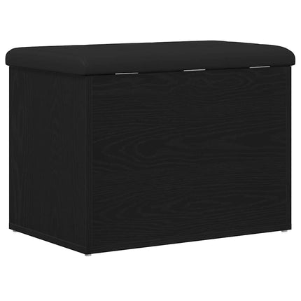 Förvaringsbänk Svart ek 62 x 42 x 45 cm Konstruerat trä