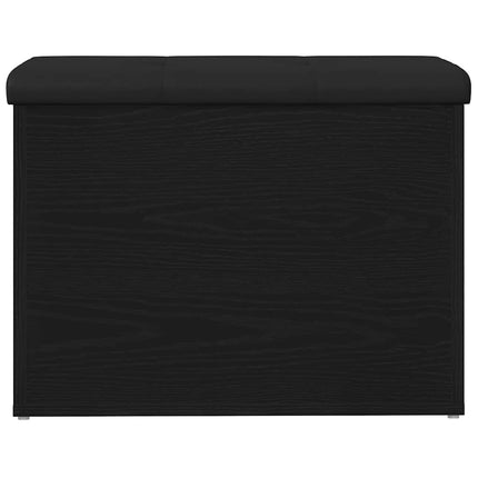 Förvaringsbänk Svart ek 62 x 42 x 45 cm Konstruerat trä