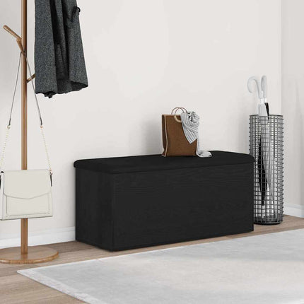 Förvaringsbänk Svart ek 102 x 42 x 45 cm Konstruerat trä