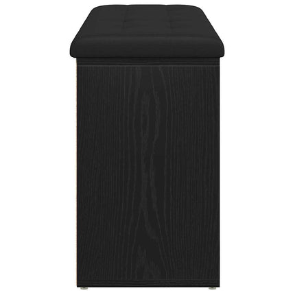 Förvaringsbänk Svart Ek 102 x 32 x 50 cm Konstruerat trä