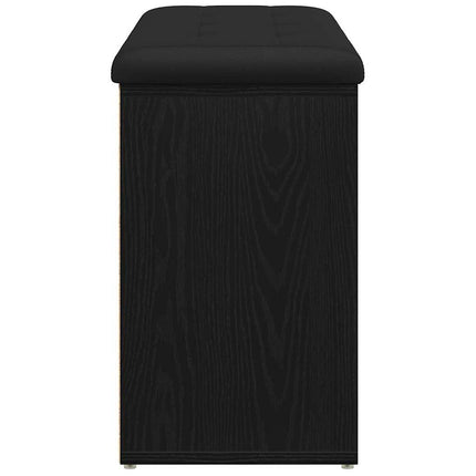 Skobänk med hylla Svart 82 x 32 x 50 cm Konstruerat trä