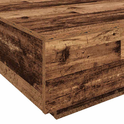 Kaffeebord Gammalt trä och blått 80 x 80 x 31 cm