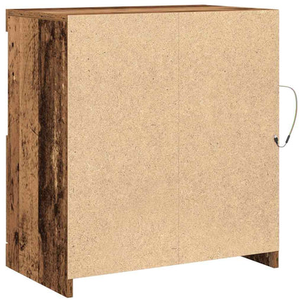 LED-sido bord Brun 60,5 x 37 x 67 cm Konstruerat trä