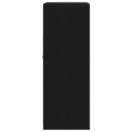 LED-sido bord 60,5 x 37 x 100 cm Konstruerat trä Svart Ek