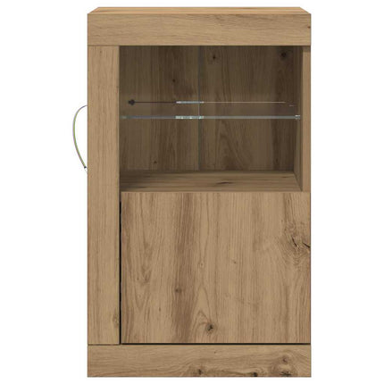LED-sido bord 2 pcs Artisan Ek 41 x 37 x 67 cm Konstruerat trä