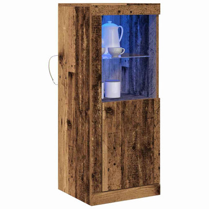 LED-sido bord Brun 41 x 37 x 100 cm Konstruerat trä