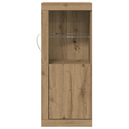 LED-sido bord Brun 41 x 37 x 100 cm Konstruerat trä