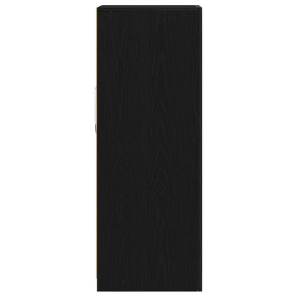 LED-sido bord Svart 41 x 37 x 100 cm Konstruerat trä