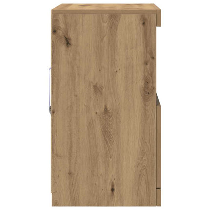 LED-sido bord Brun 60,5 x 37 x 67 cm Konstruerat trä