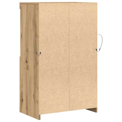 LED-sido bord Brun 60 x 37 x 100 cm Konstruerat trä