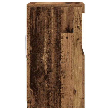 LED-sido bord Gammalt trä 41 x 37 x 67 cm Konstruerat trä