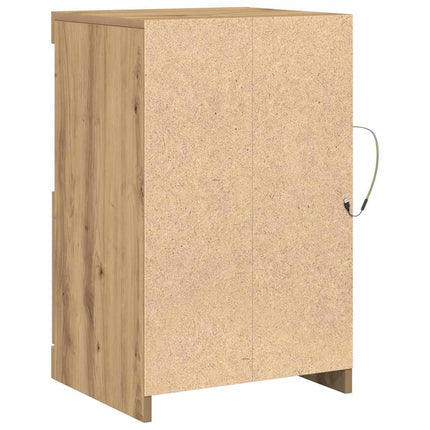 LED-sido bord Artisan Ek 41 x 37 x 67 cm Konstruerat trä