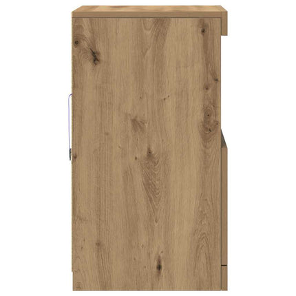 LED-sido bord Artisan Ek 41 x 37 x 67 cm Konstruerat trä