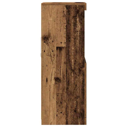LED-sido bord Gammalt trä 41 x 37 x 100 cm Konstruerat trä
