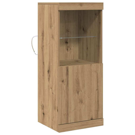 LED-sido bord Artisan Ek 41 x 37 x 100 cm Konstruerat trä