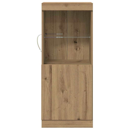 LED-sido bord Artisan Ek 41 x 37 x 100 cm Konstruerat trä