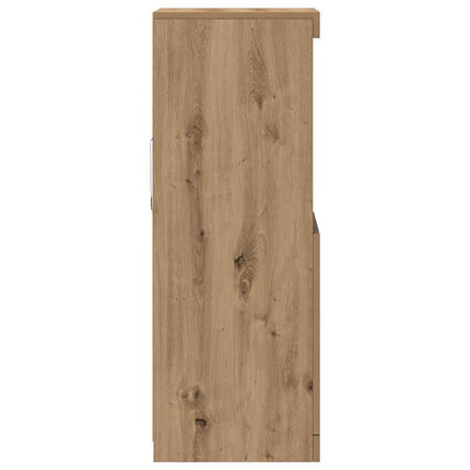 LED-sido bord Artisan Ek 41 x 37 x 100 cm Konstruerat trä