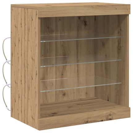 LED-sido bord Artisan Ek 60,5 x 37 x 67 cm Konstruerat trä