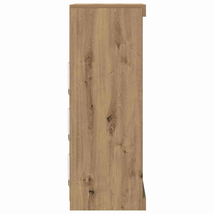 LED-sido bord Artisan Ek 60,5 x 37 x 100 cm Konstruerat trä