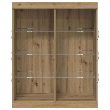 LED-sido bord Artisan-ek 81 x 37 x 100 cm Konstruerat trä