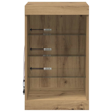 LED-sido bord Artisan Ek 41 x 37 x 67 cm Konstruerat trä