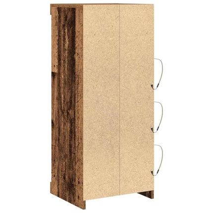 LED-sido bord Gammalt trä 41 x 37 x 100 cm Konstruerat trä