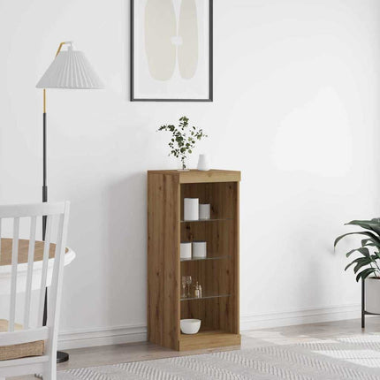 LED-sido bord Artisan Ek 41 x 37 x 100 cm Konstruerat trä
