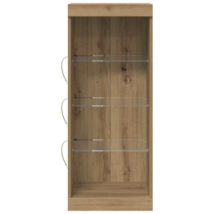 LED-sido bord Artisan Ek 41 x 37 x 100 cm Konstruerat trä