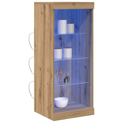 LED-sido bord Artisan Ek 41 x 37 x 100 cm Konstruerat trä
