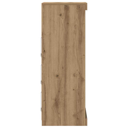 LED-sido bord Artisan Ek 41 x 37 x 100 cm Konstruerat trä