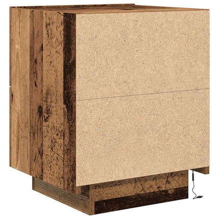 Nattduksbord 2 st Gammalt trä 45 x 40 x 55 cm Konstruerat trä