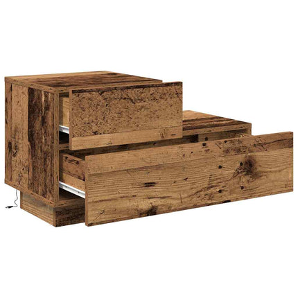 Nattduksbord Gammalt trä 70 x 36 x 40,5 cm Konstruerat trä