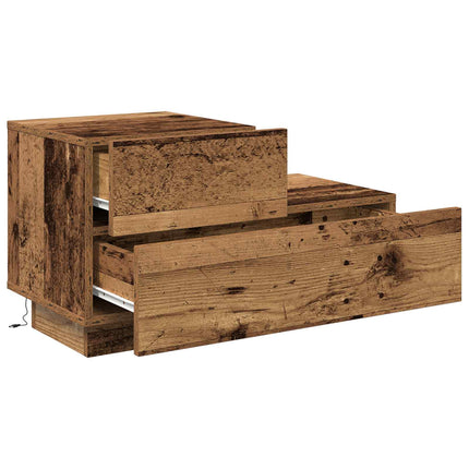 Nattduksbord Gammalt trä 70 x 36 x 40,5 cm Konstruerat trä