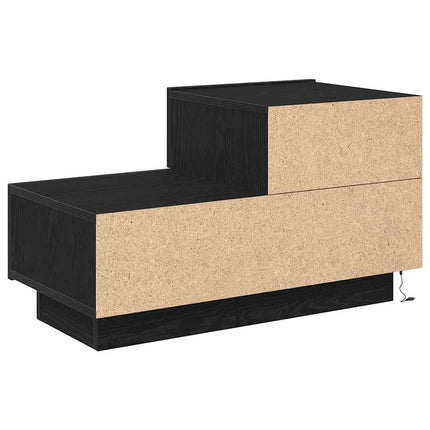 Nattduksbord Svart Ek 70 x 36 x 40,5 cm Konstruerat trä